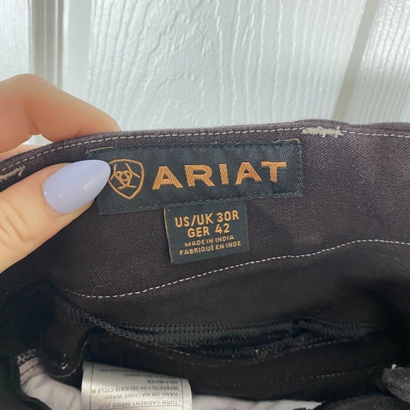 Ariat Size 30 Equestrian Riding Breeches Jodhpurs Brown Crop Pants - Picture 3 of 5